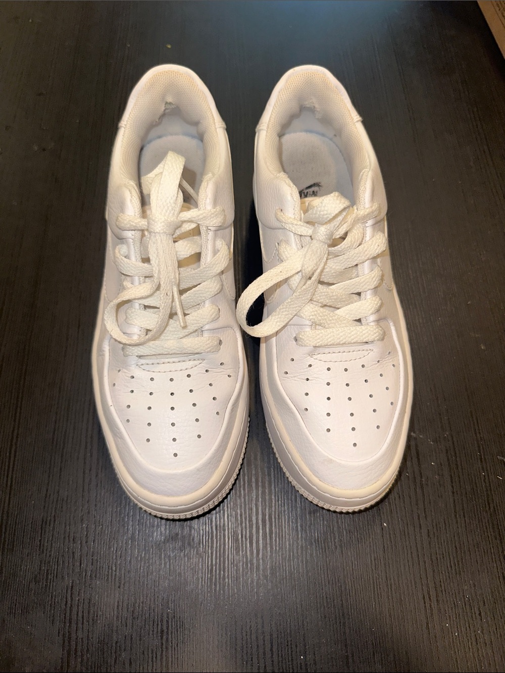 Nike Kids White Low-Top Lace-Up Sneakers